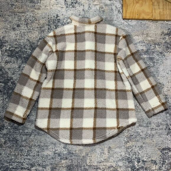 Koolaburra UGG Brushed Back Oversized Sherpa Cozy Shacket Birch Size Small - Picture 6 of 14